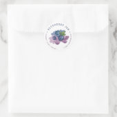 Waterverf Blueberry Jam Classic Round Sticker (Tas)