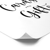 Waterverf Blueberry kaarten en geschenken baby sho Poster (Hoek)