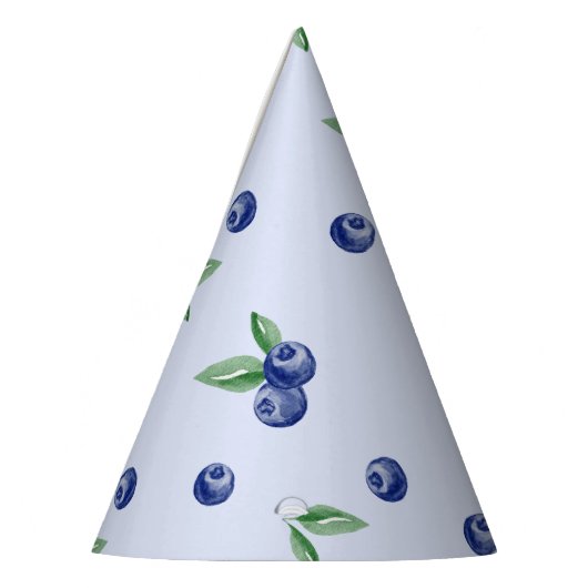 Waterverf Blueberry Pattern Boy Verjaardag Feesthoedjes (Links)