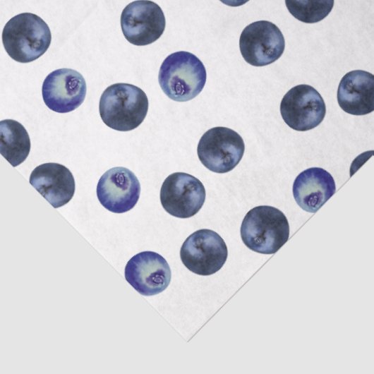 Waterverf Blueberry Pattern Tissue Paper Tissuepapier (Detail)
