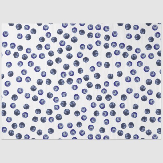 Waterverf Blueberry Pattern Tissue Paper Tissuepapier (Voorkant)
