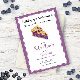 Waterverf Blueberry Pie Baby shower Kaart
