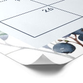 Waterverf Blueberry Raad de vervaldatum Poster (Hoek)