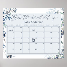 Waterverf Blueberry Raad de vervaldatum Poster