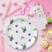 Waterverf Blueberry Sweet Birthday Papieren Bordje (Feest)