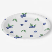 Waterverf Blueberry Sweet Birthday Papieren Bordje (Gekanteld)