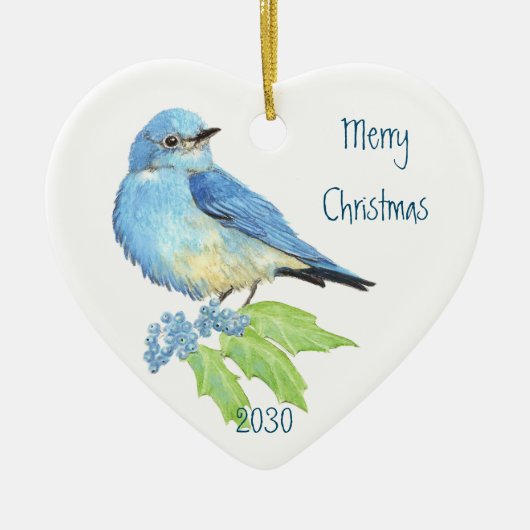 Waterverf Bluebird Blue Bird Art Keramisch Ornament