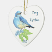 Waterverf Bluebird Blue Bird Art Keramisch Ornament (Links)