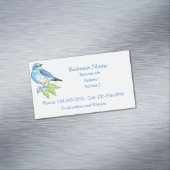 Waterverf Bluebird Blue Bird Art Magnetisch Visitekaartje (Voorbeeld)