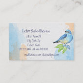 Waterverf Bluebird Blue Bird Art Visitekaartje (Voorkant)