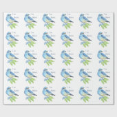 Waterverf Bluebird Blue Bird Art voor de blauwvoge Cadeaupapier (Vlak)