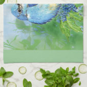 Waterverf Bluebird Blue Bird Art voor de blauwvoge Theedoek (Gevouwen)