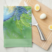 Waterverf Bluebird Blue Bird Art voor de blauwvoge Theedoek (Quarter Fold)