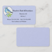 Waterverf Bluebird Blue Bird Art voor de blauwvoge Visitekaartje (Voorkant / Achterkant)