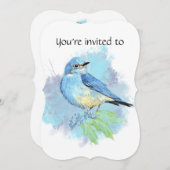 Waterverf Bluebird Garden Bird Art Kaart (Voorkant / Achterkant)