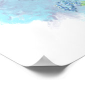 Waterverf Bluebird Garden Bird Art Poster (Hoek)