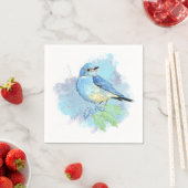 Waterverf Bluebird Garden Bird Art Servetten (Insitu)