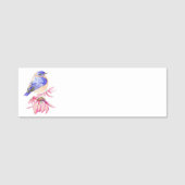 Waterverf Bluebird Garden Bird Naamplaatje (Voorkant)