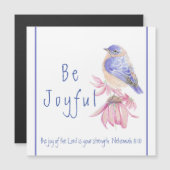 Waterverf Bluebird Joy of the Lord Bible Quote (Voorkant / Achterkant)