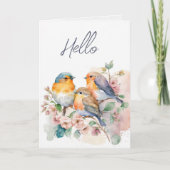 Waterverf Bluebird Notecard Kaart (Voorkant)
