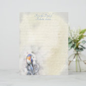 Waterverf Bluebird Stationery Briefhoofd (Staand voorkant)