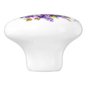 Waterverf Bluebirds en Lilacs Keramische Knop (Zijkant)