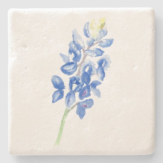 Waterverf Bluebonnet 1 Stenen Onderzetter (Voorkant)