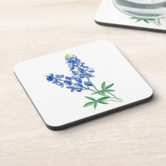 Waterverf Bluebonnet 3 Bier Onderzetter (Linkerzijde)