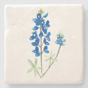 Waterverf Bluebonnet 6 Stenen Onderzetter