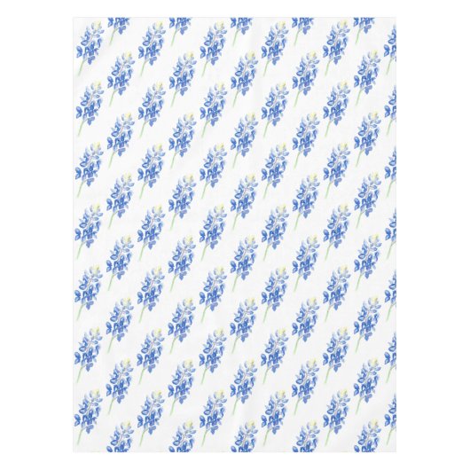 Waterverf Bluebonnets Tafelkleed (Voorkant)