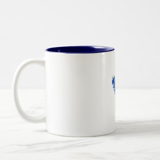 Waterverf Bluebonnets Tweekleurige Koffiemok (Links)
