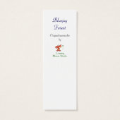 Waterverf Bluejay Vogel in Forest Bird Bladwijzer Mini Visitekaartjes (Achterkant)