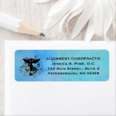 Waterverf {blues} Chiropractie Adresetiketten Etiket (Insitu)
