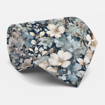 Waterverf blues en crème floral