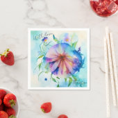 Waterverf Blumen Wiese blauw achtergrond Servet (Insitu)