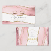 WATERVERF BLUSH AGATE FAUX GOLD EYE LASHES VISITEKAARTJE (Voorkant / Achterkant)