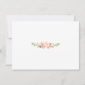 Waterverf Blush Bloemenkrans Bruiloft Feest Save The Date (Achterkant)