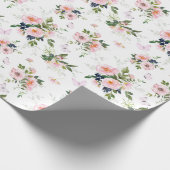 Waterverf Blush bloemenpatroon Cadeaupapier (Hoek)