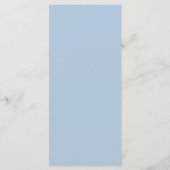 Waterverf Blush Bloemige Stofblauwe Trouw Menu (Achterkant)