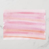 Waterverf Blush Bridal Party Folie Uitnodiging (Achterkant)
