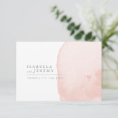 Waterverf blush bruiloft antwoord R.S.V.P kaart (Staand voorkant)