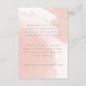 Waterverf blush bruiloft details kaart (Achterkant)
