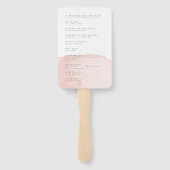 waterverf blush bruiloft fans / programma handwaaier (Achterkant)