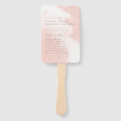 waterverf blush bruiloft fans / programma handwaaier (Voorkant)