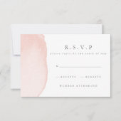 waterverf blush bruiloft R.S.V.P antwoordkaart RSVP Kaartje (Voorkant)