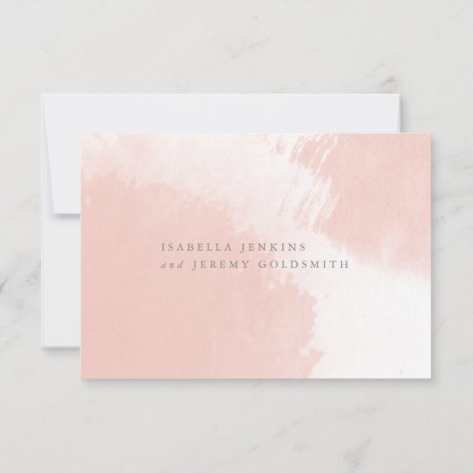 waterverf blush bruiloft R.S.V.P antwoordkaart RSVP Kaartje (Achterkant)