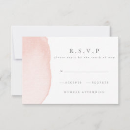 waterverf blush bruiloft R.S.V.P antwoordkaart RSVP Kaartje
