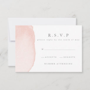 waterverf blush bruiloft R.S.V.P antwoordkaart RSVP Kaartje