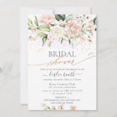 Waterverf Blush Cream Rozen Vrijgezellenfeest Kaart (Voorkant)