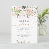 Waterverf Blush Cream Rozen Vrijgezellenfeest Kaart (Staand voorkant)